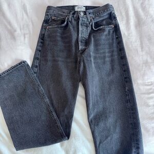 Agolde 90s Straight Leg Black Jeans